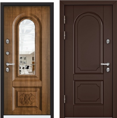 Дверь входная SNEGIR 45 PP OS45-03 (RAL 8017 коричневый) S45-03